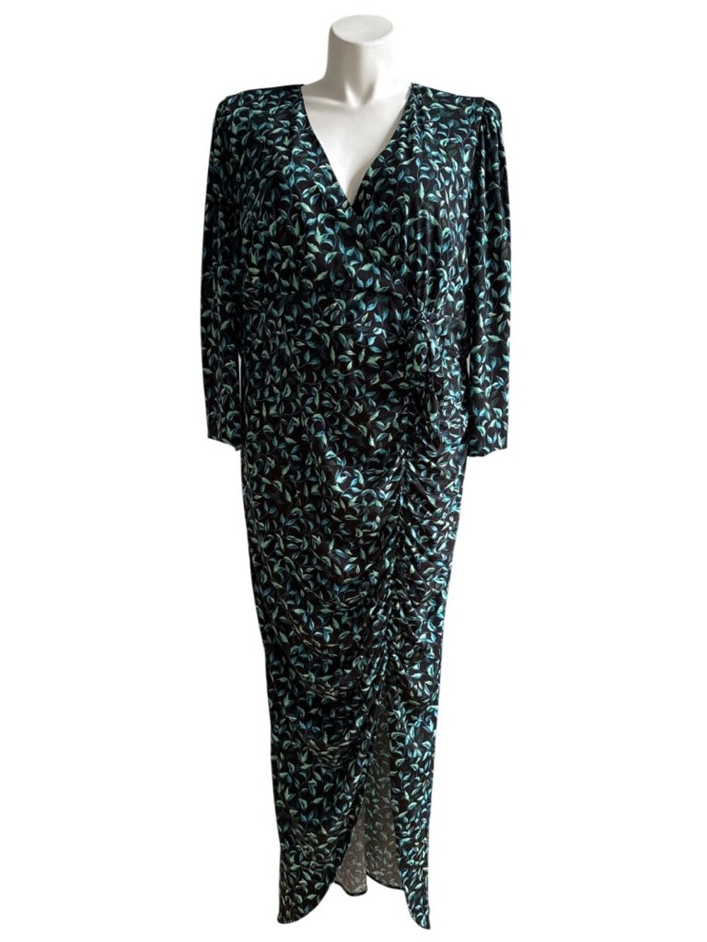 Torrid NWT Women's Maxi Studio Knit Hi-Low Dress Watercolor Print Size 22 - Picture 4 of 13